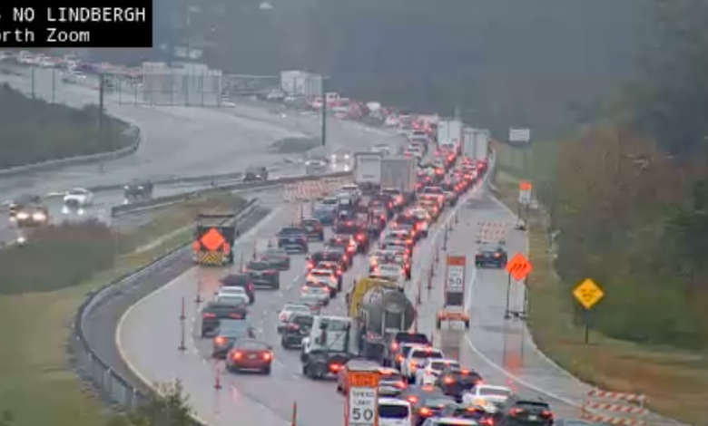 Cámara de MODOT mirando la Interestatal 55 y Lindbergh el 5 de Noviembre 2024